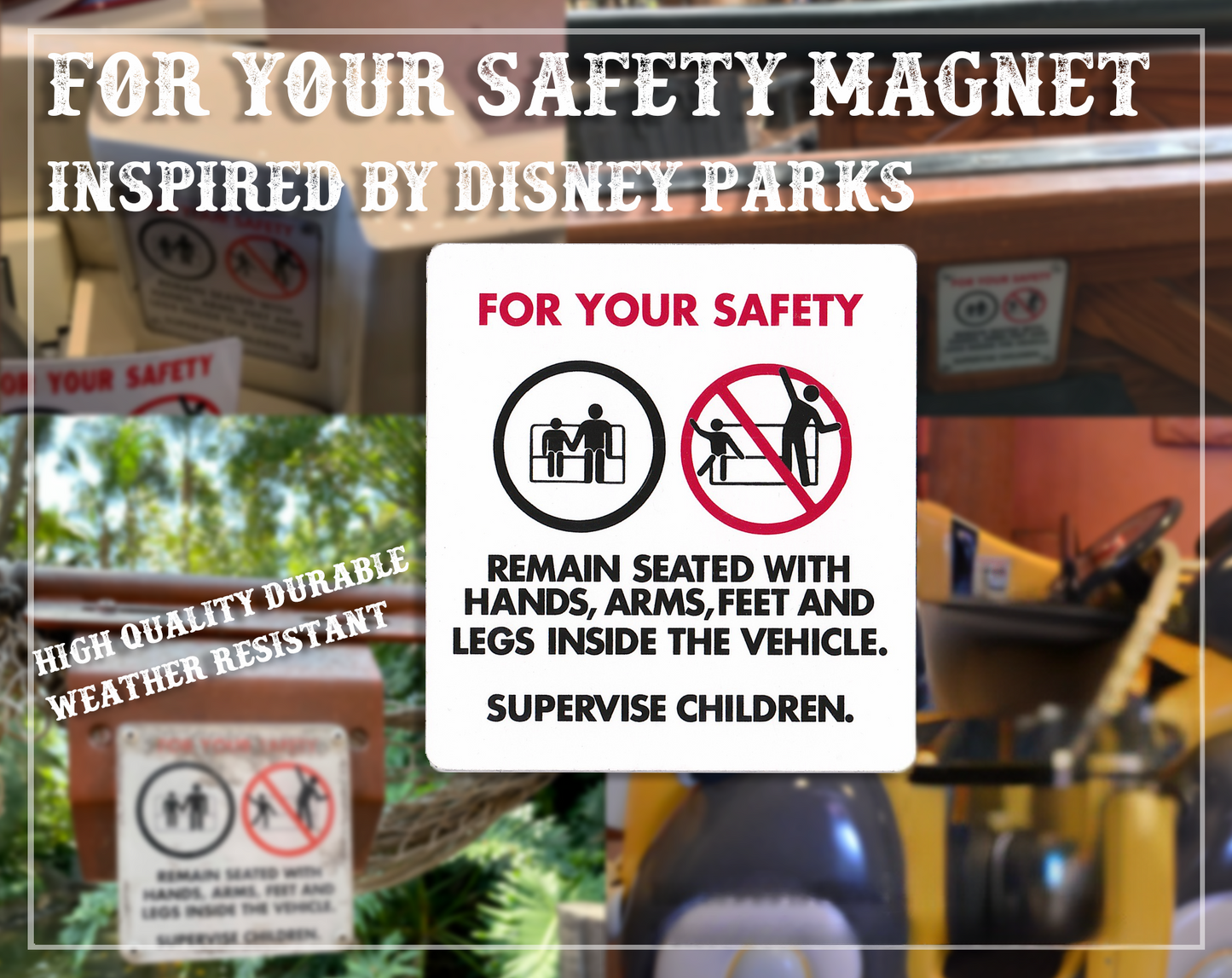 For Your Safety - Square Magnet