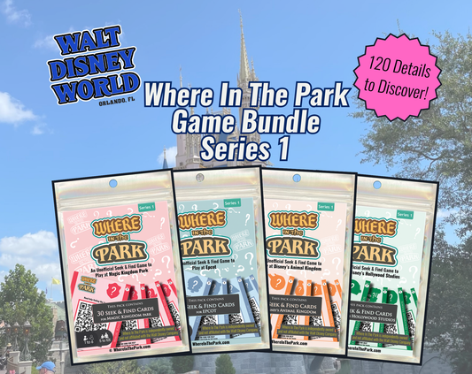 Walt Disney World - Where In The Park Game - 4-Pack Bundle - Series 1