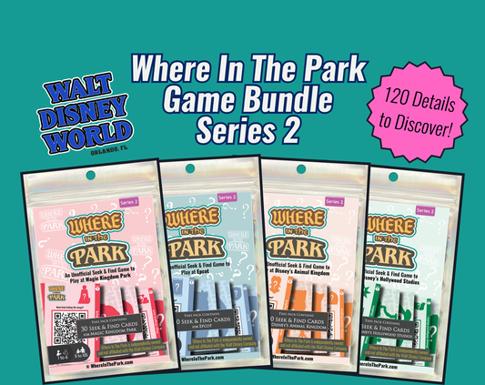 Walt Disney World - Where In The Park Game - 4-Pack Bundle - Series 2