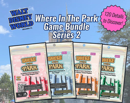 Walt Disney World - Where In The Park Game - 4-Pack Bundle - Series 2