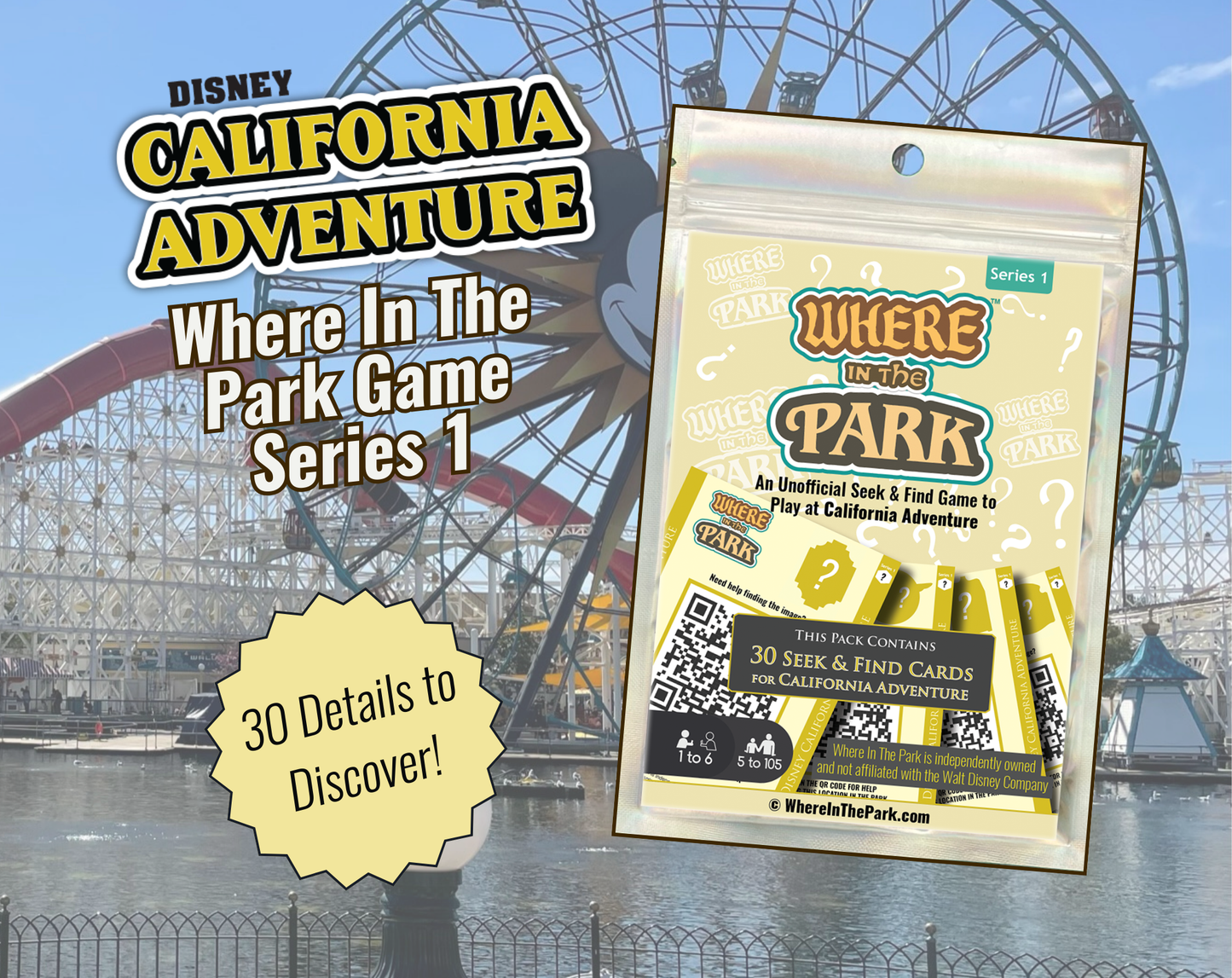 Disney California Adventure - Where in the Park Game - Series 1