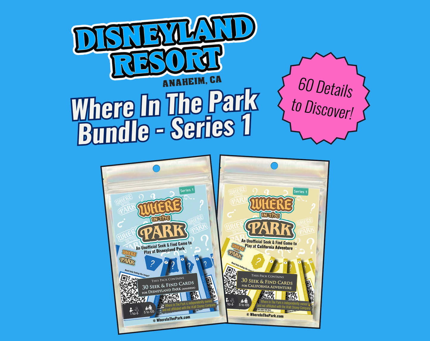 Disneyland Resort - Where In The Park Game - 2-Game Bundle - Series 1