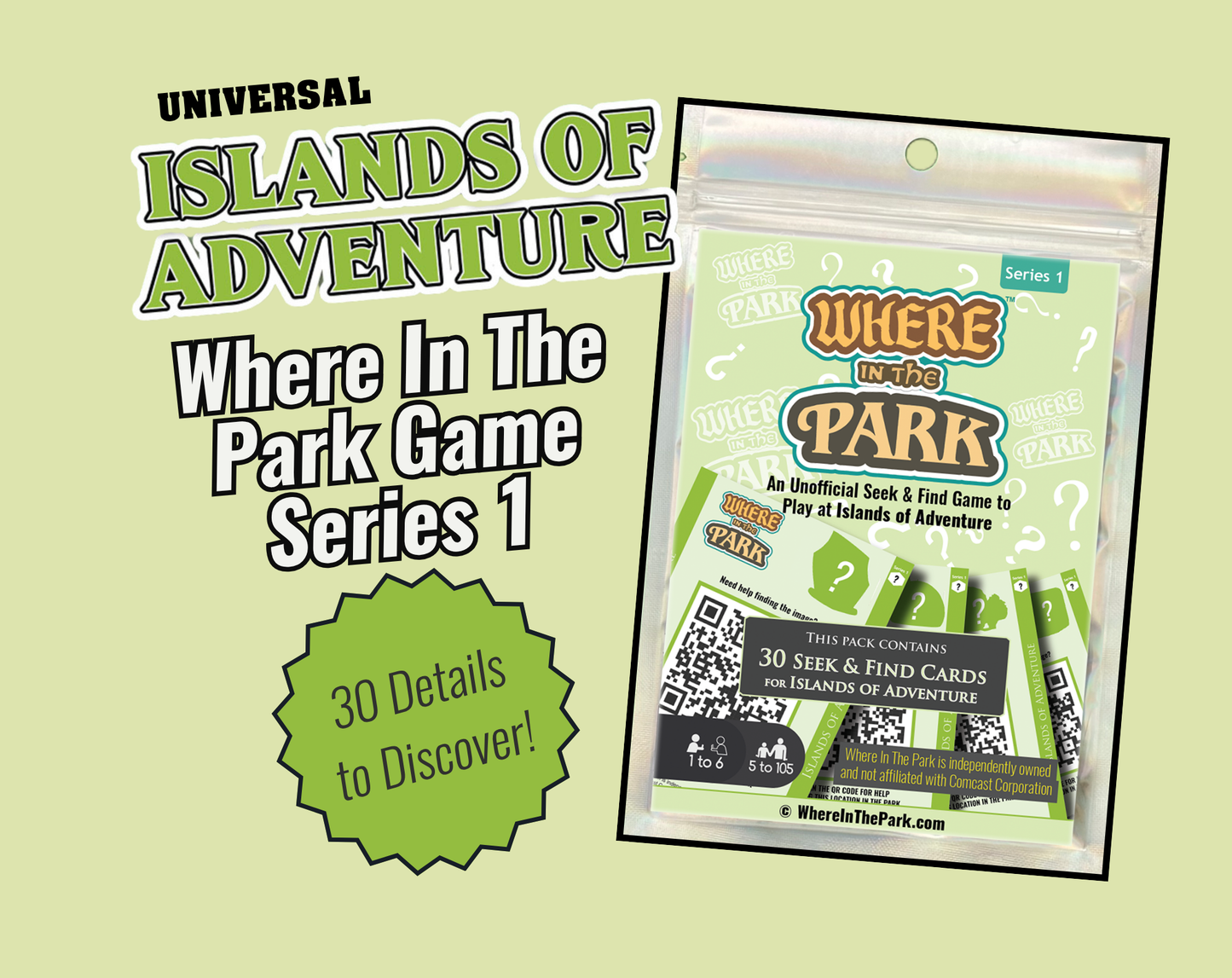 Islands of Adventure - Where In The Park Game - Series 1