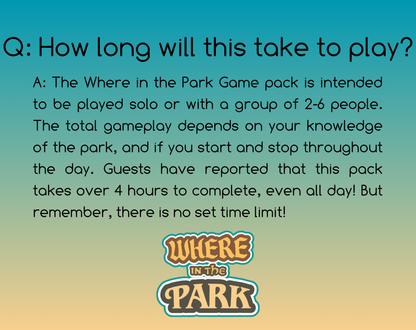 Universal Studios Florida - Where In The Park Game
