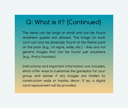 Islands of Adventure - Where In The Park Game - Series 1