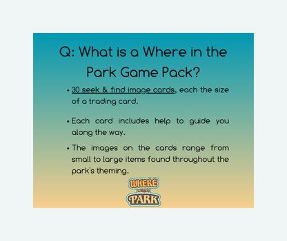 Islands of Adventure - Where In The Park Game - Series 1