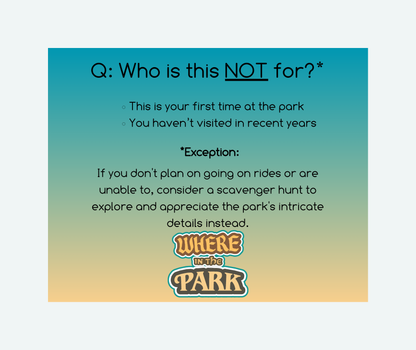 Islands of Adventure - Where In The Park Game - Series 1